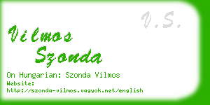 vilmos szonda business card